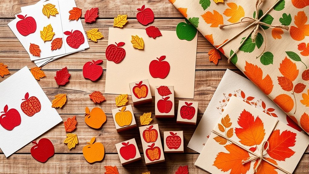 autumn apple card decorations