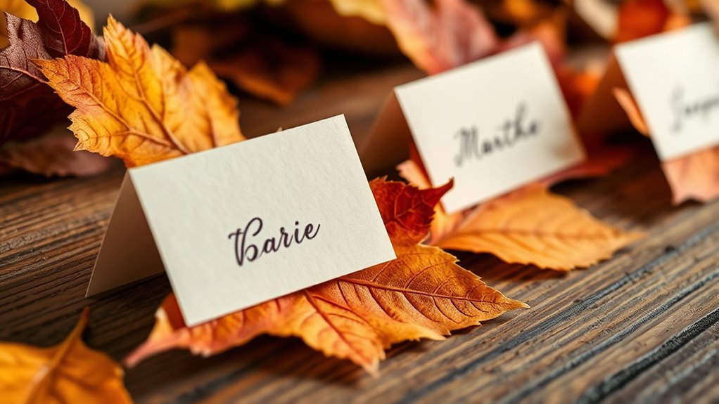 autumn leaf place settings