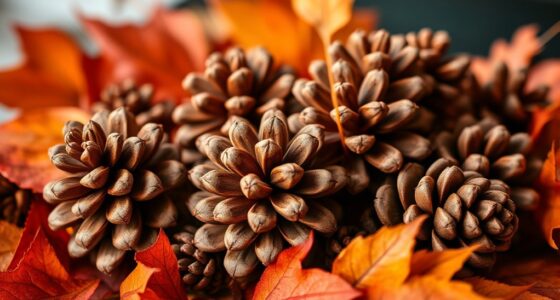 autumn pinecone table decor