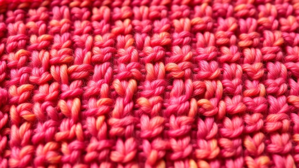 beginner seed stitch dishcloth