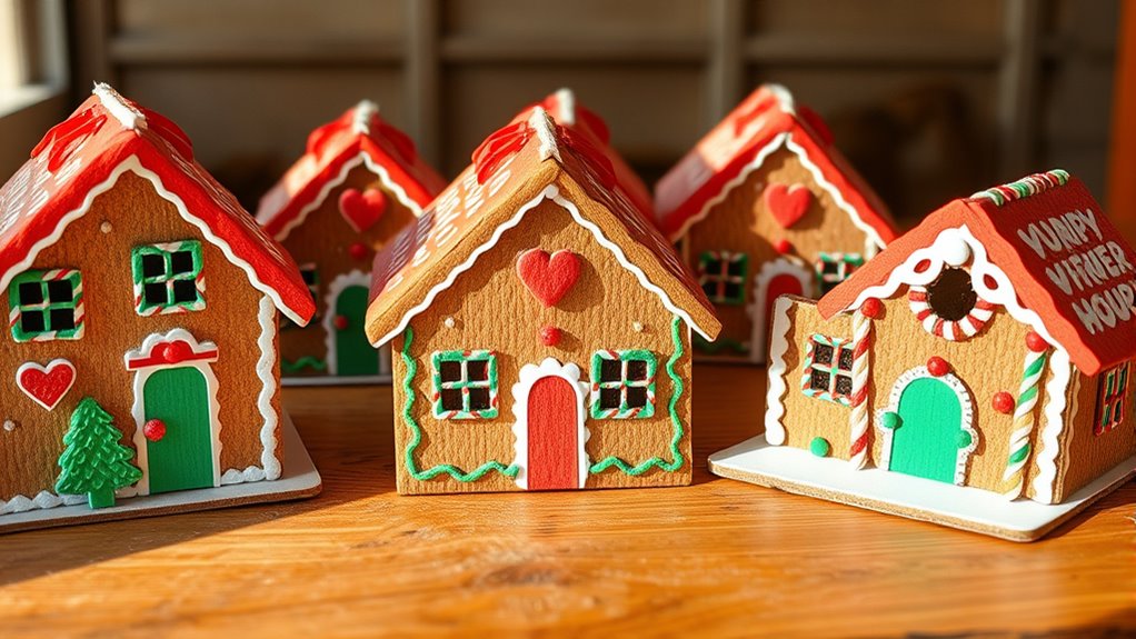 cardboard gingerbread house kits