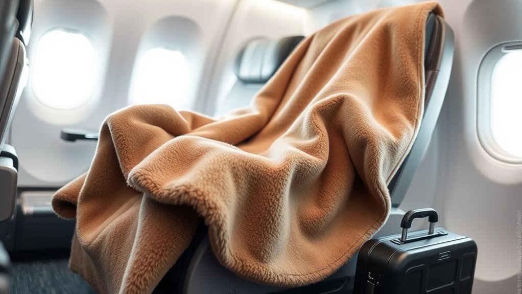 comfortable portable travel blanket
