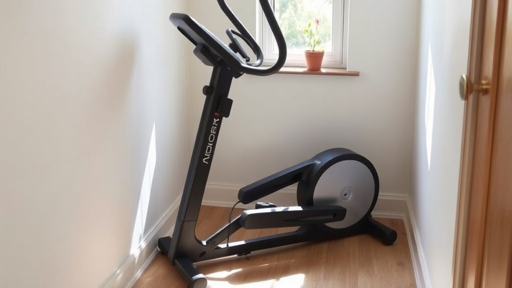 compact foldable quiet elliptical