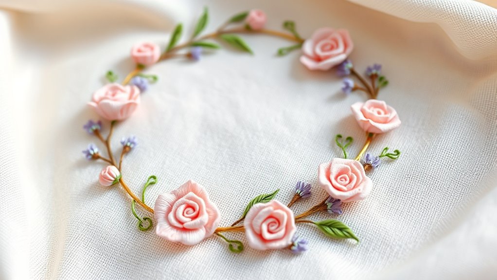 create a basic floral embroidery