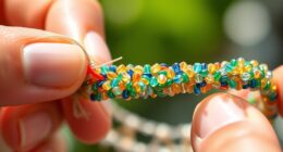 create a colorful beaded bracelet
