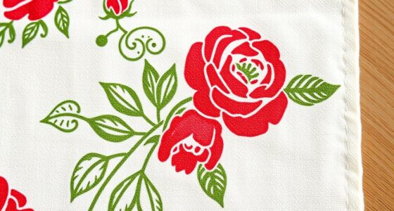 create a hand stamped tea towel