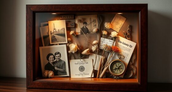 create a memorabilia shadow box