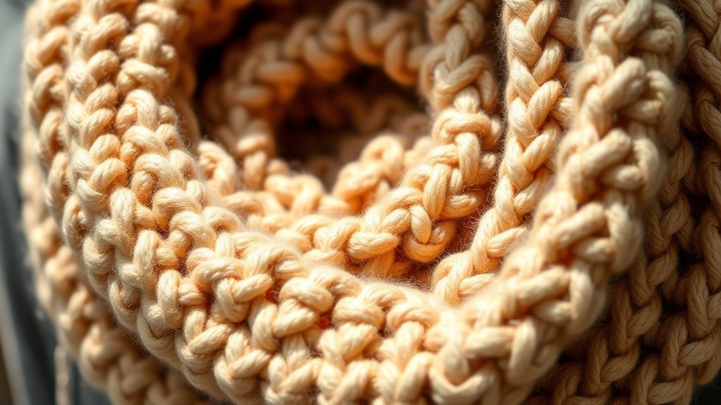 create a thick circular scarf