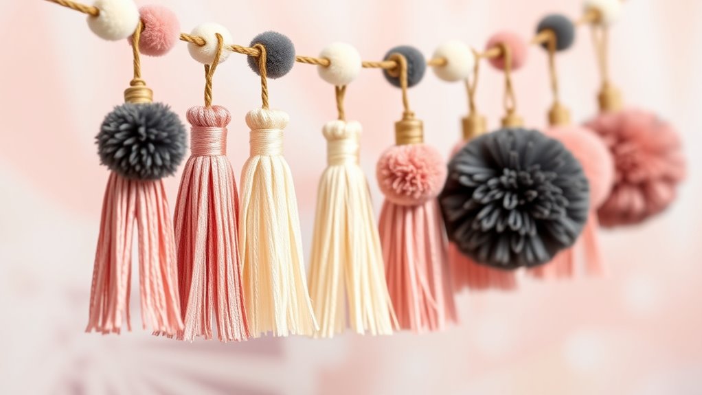 create colorful tassel garland