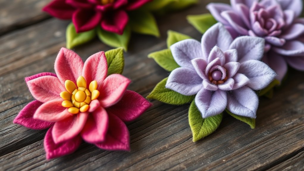 create custom felt flower accessories