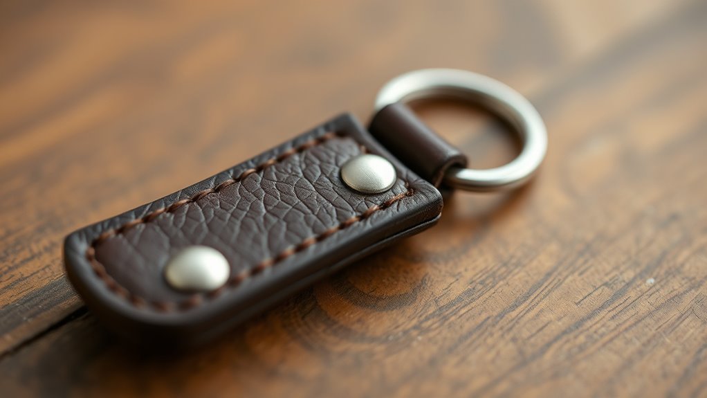 create durable stylish leather keychain