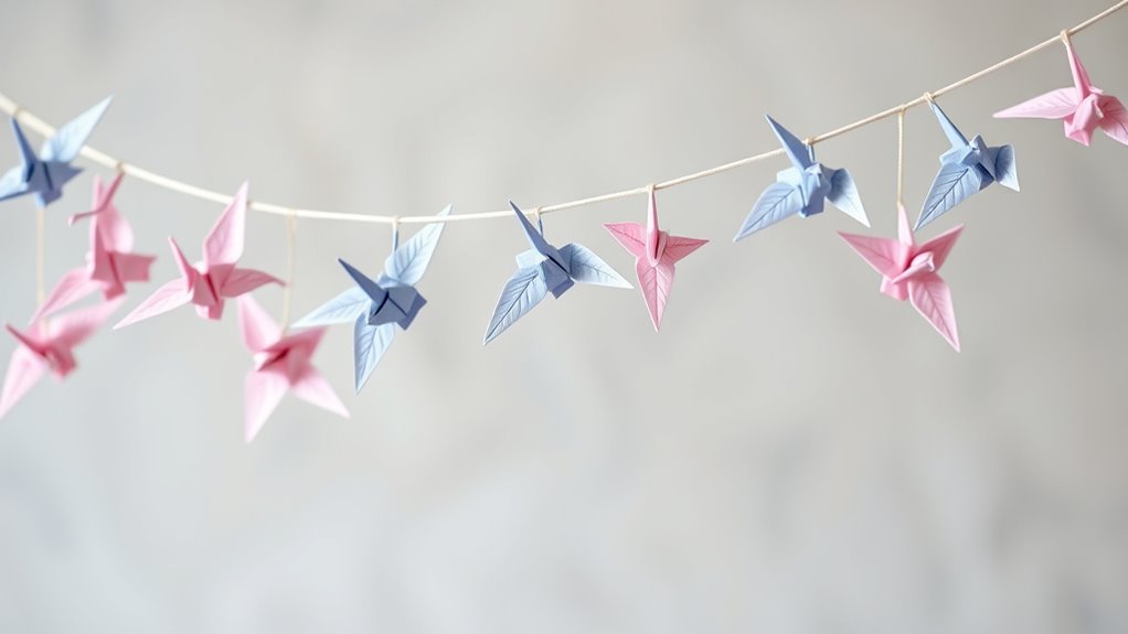 create paper crane garland