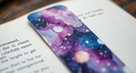 create watercolor galaxy bookmark