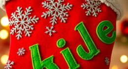 custom felt letter stockings