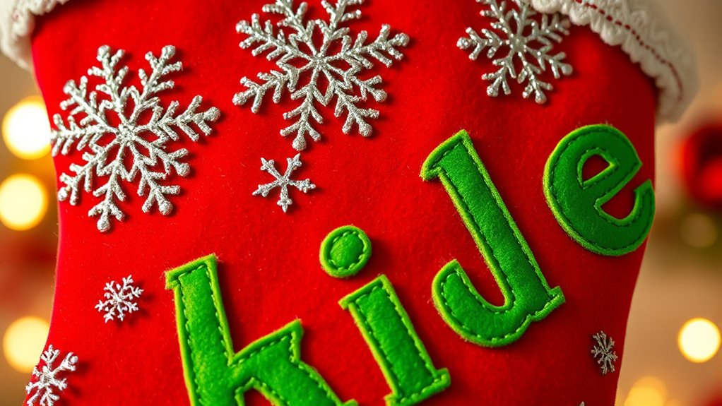 custom felt letter stockings