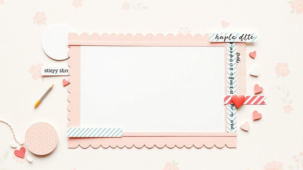 digital embellishments enhance scrapbook layouts