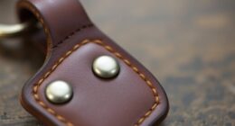 diy leather riveted keychain