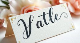 elegant handwritten name tag