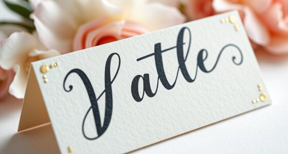 elegant handwritten name tag