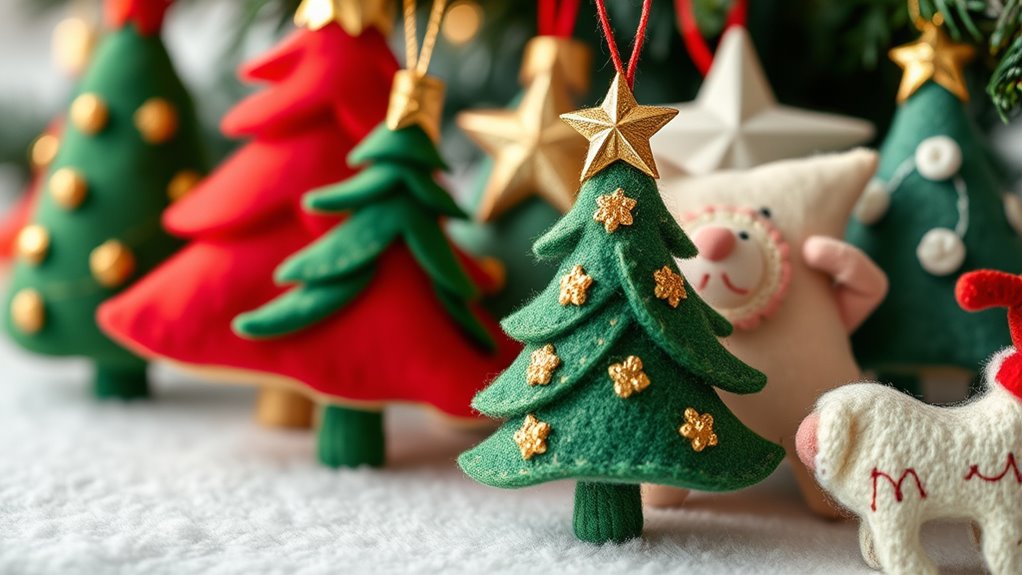 felt holiday ornaments collection