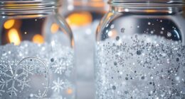 glittery glycerin snow jars