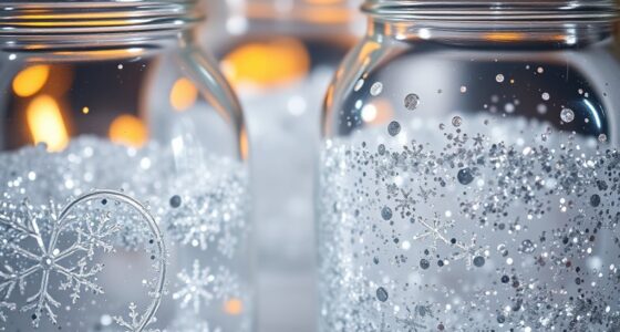 glittery glycerin snow jars