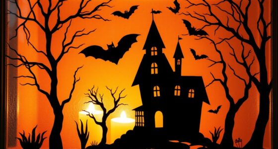 halloween contact paper silhouettes