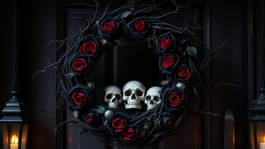 halloween wreath creation process