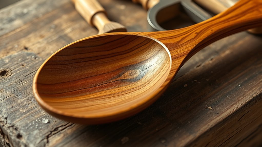 handcrafted wooden spoon