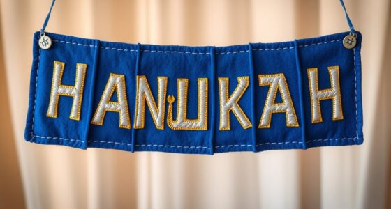 hanukkah felt banner design