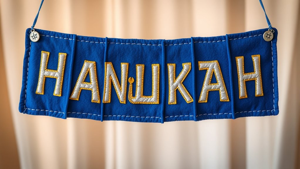 hanukkah felt banner design
