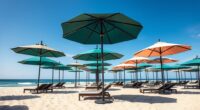luxury beach umbrella selection