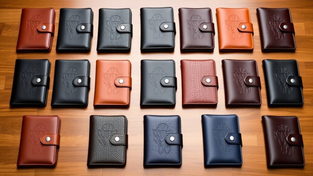 luxury leather passport sets