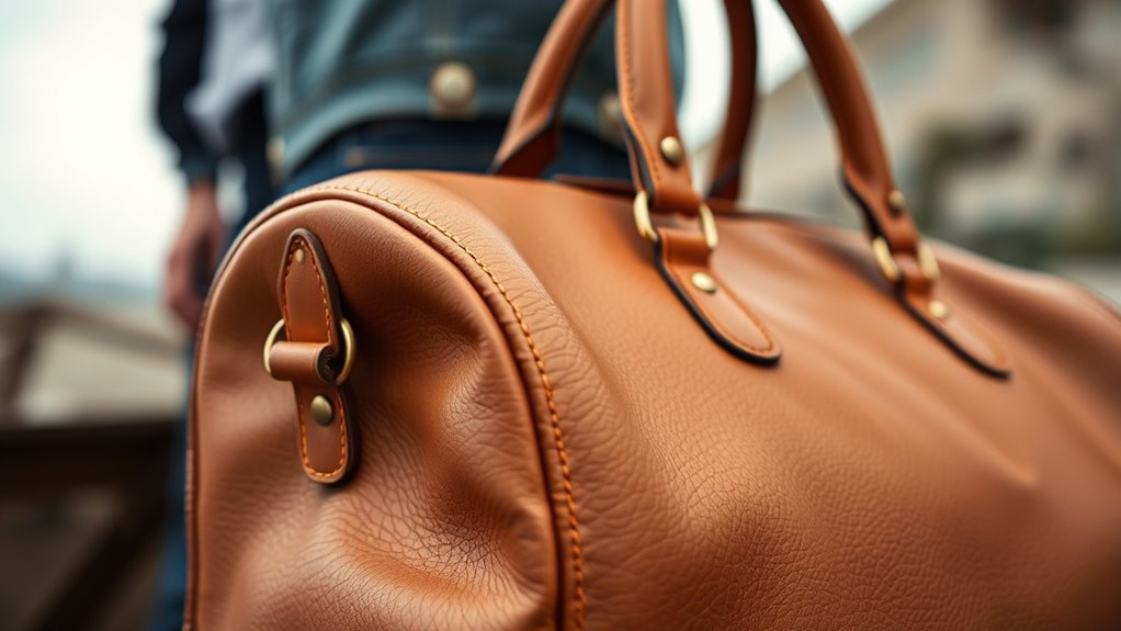 luxury leather travel bags