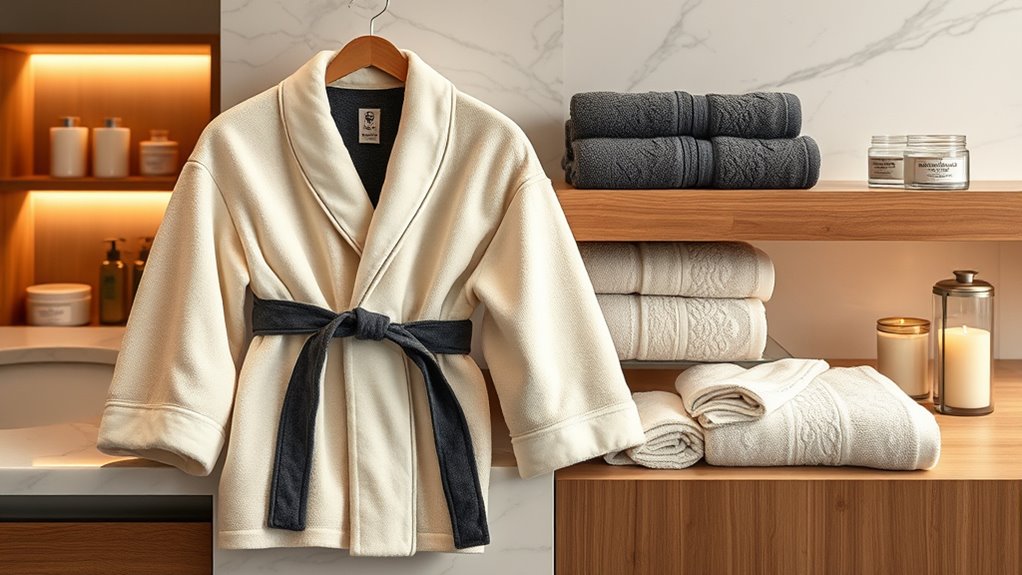 luxury spa robes and towels
