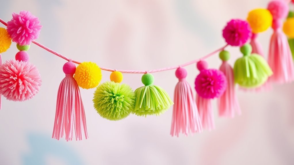 make colorful tassel garland