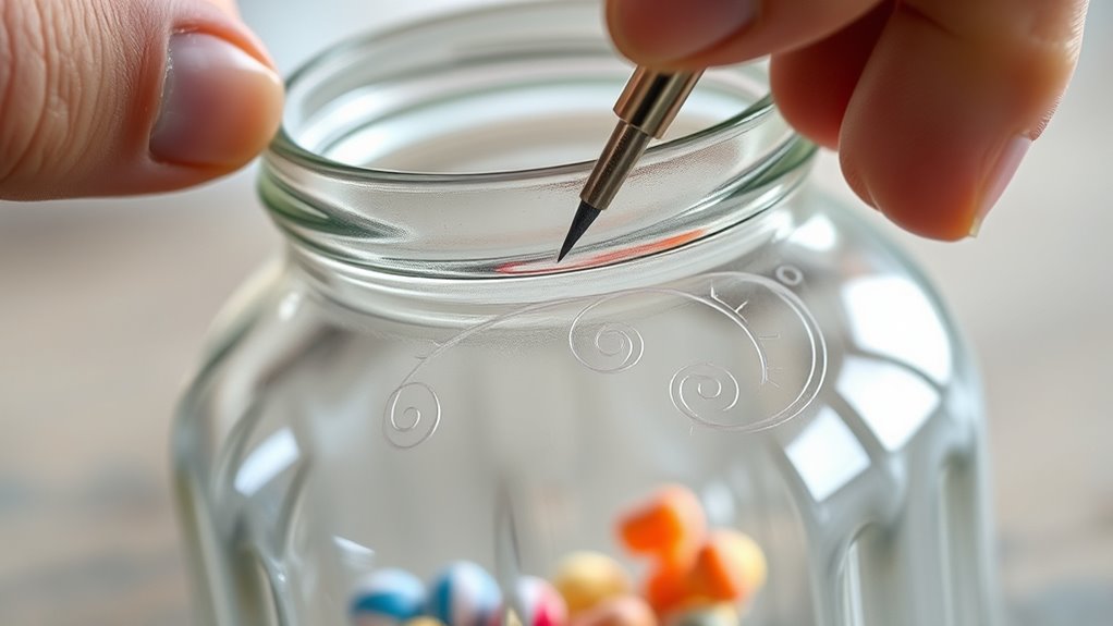 personalized glass jar decoration