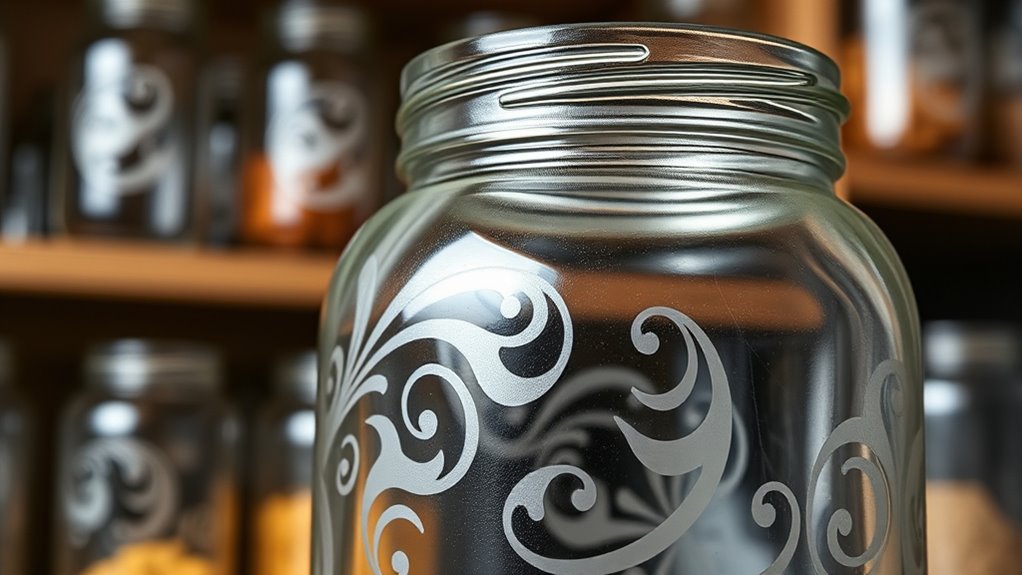 personalized glass jar etching