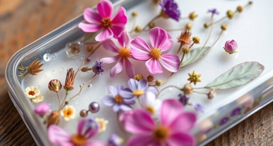 pressed flower resin case