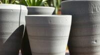 recycled mold concrete planters