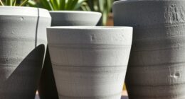 recycled mold concrete planters