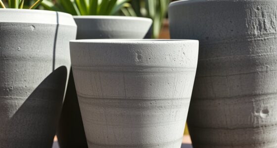 recycled mold concrete planters