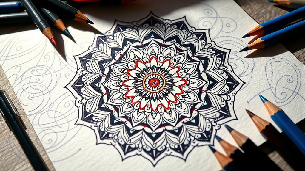 relaxing colorful pattern creation