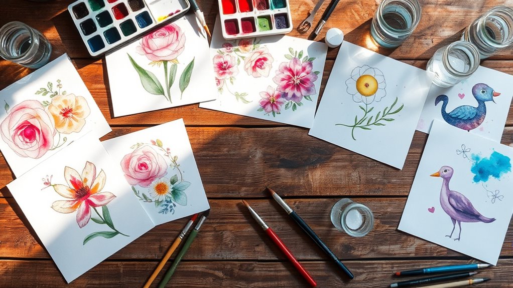 relaxing watercolor craft ideas