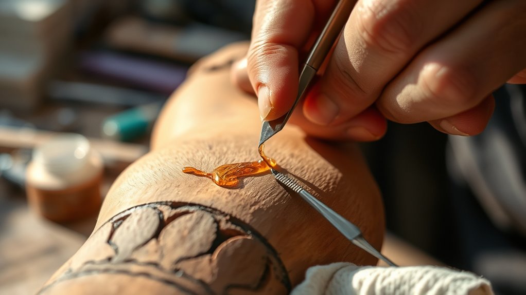 removing craft material drips