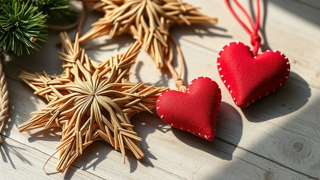 scandinavian holiday straw crafts