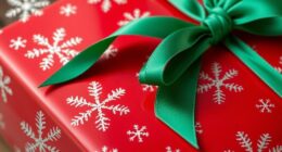 stamp and stencil gift wrapping