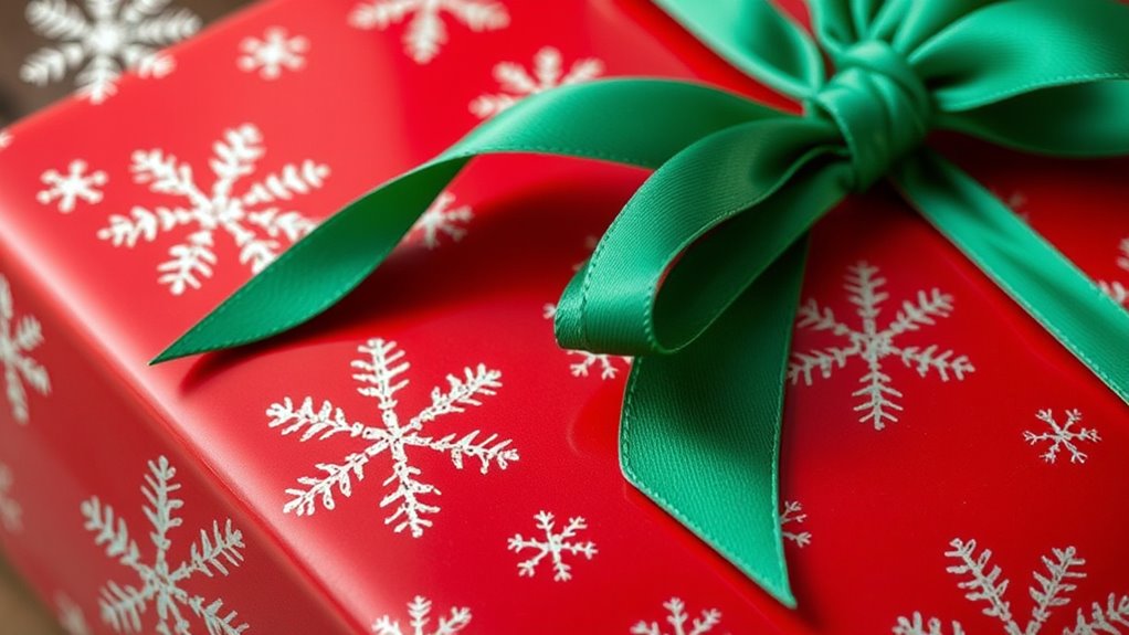 stamp and stencil gift wrapping