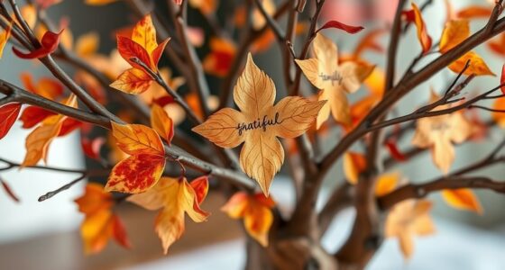 thankful family leaf centerpiece