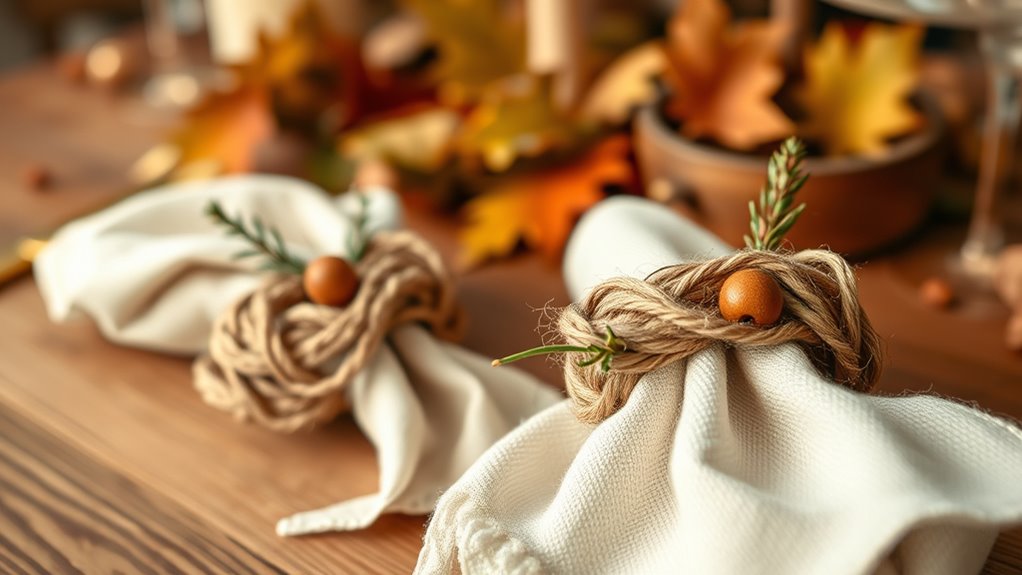thanksgiving natural twine rings